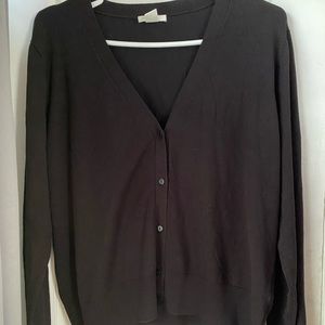 Black Button Down Cardigan